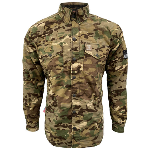 Protective Camouflage Shirt "Delta Four" - Light Color with Pads