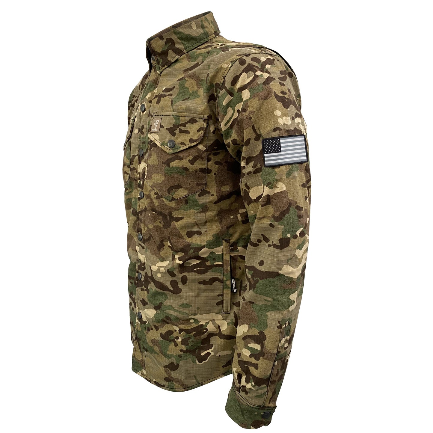 Protective Camouflage Shirt "Delta Four" - Light Color with Pads