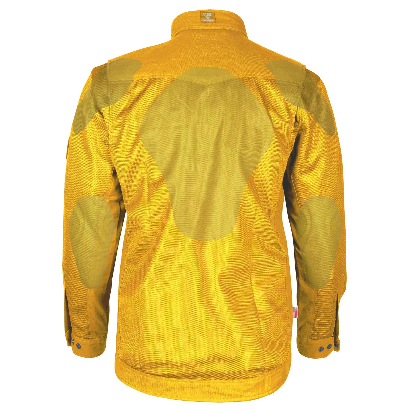 Protective Summer Mesh Shirt - Yellow Solid with Pads