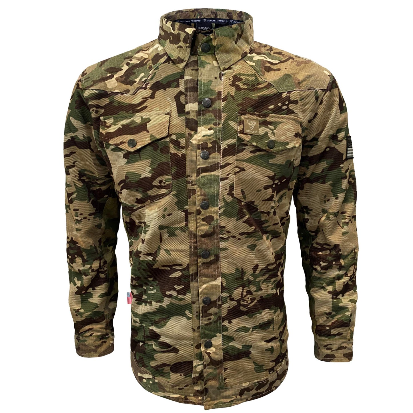 Summer Mesh Protective Camouflage Shirt "Delta Four" - Light Color with Pads