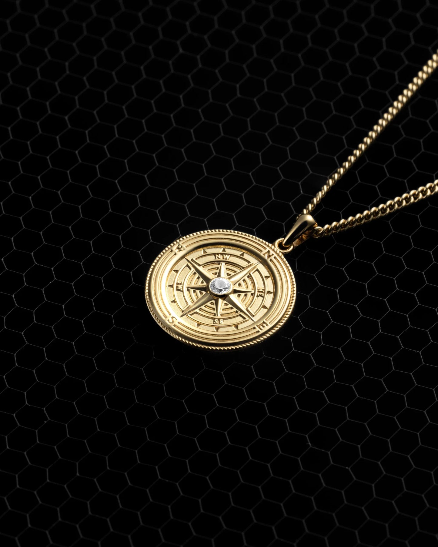 Compass Pendant - Gold