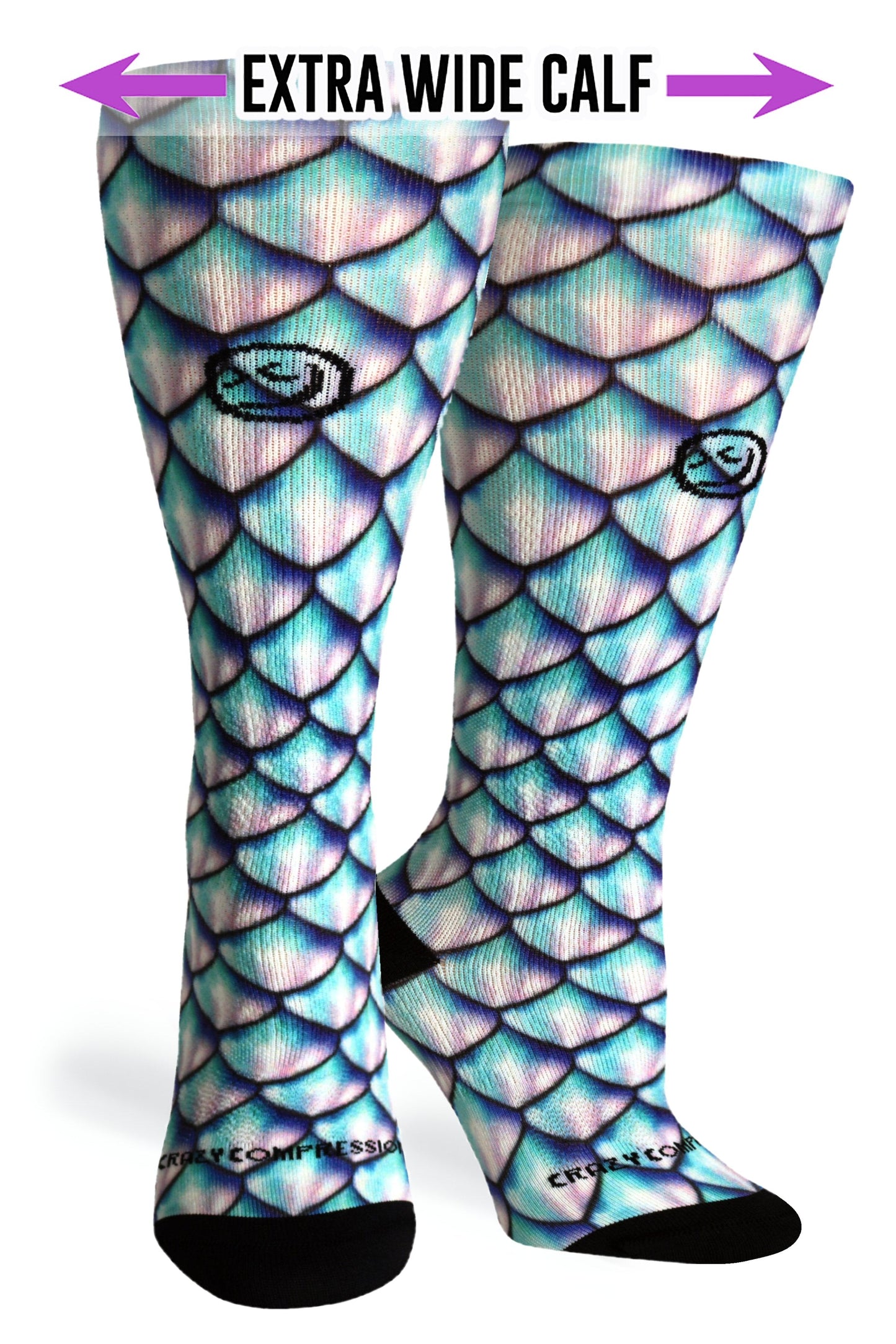 Mermaid 3D Aqua - (Standard & Extra Wide)