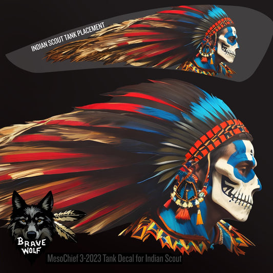MesoChief 3-2023 - Indian Scout Tank Decal-Color