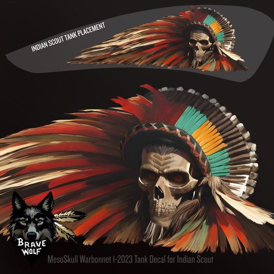 MesoSkull-2023 - Indian Scout Tank Decal-Color