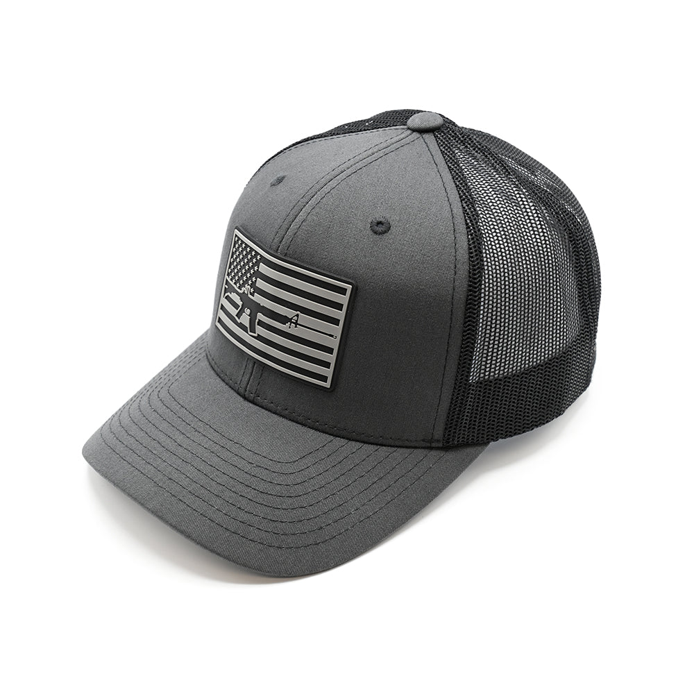 Midnight AR-15 Flag PVC Patch Hat