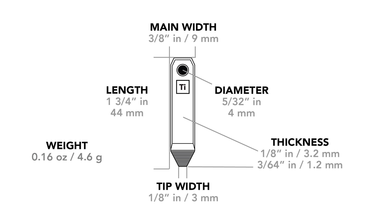 Mini Titanium Pry Bar