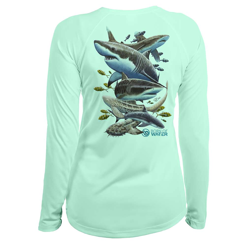 Shark Scuba Diving UV UPF+ 50 Shirt: Women's Misunderstood Beauty