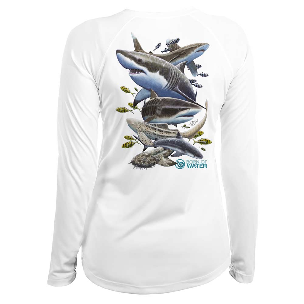 Shark Scuba Diving UV UPF+ 50 Shirt: Women's Misunderstood Beauty