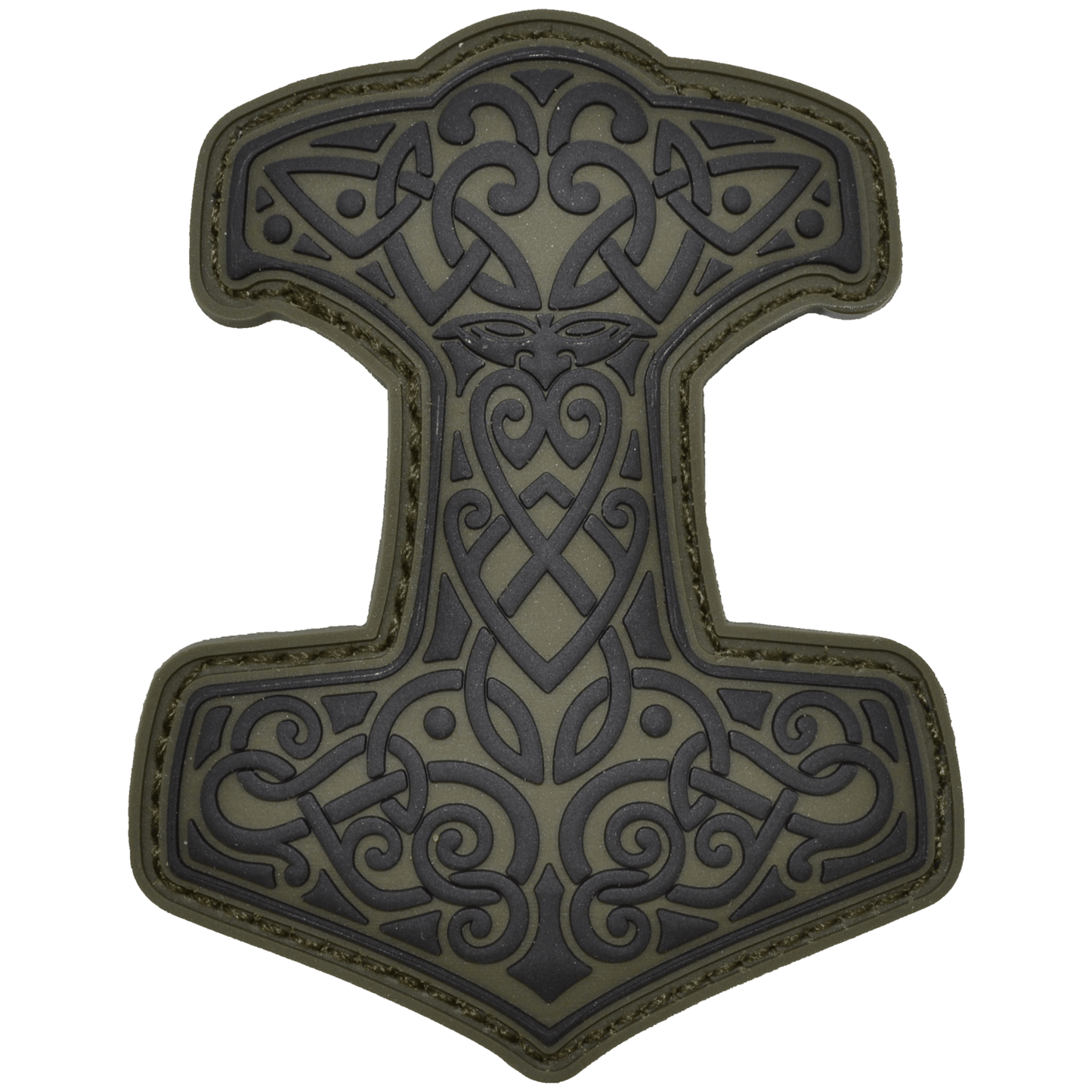 Mjölnir Thor's Hammer Norse Viking - 2.5x3 PVC Patch - Multiple Colors