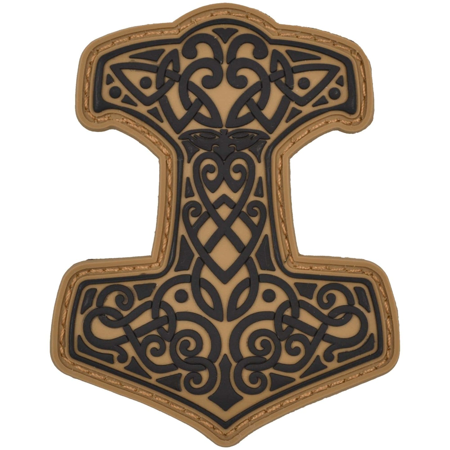 Mjölnir Thor's Hammer Norse Viking - 2.5x3 PVC Patch - Multiple Colors