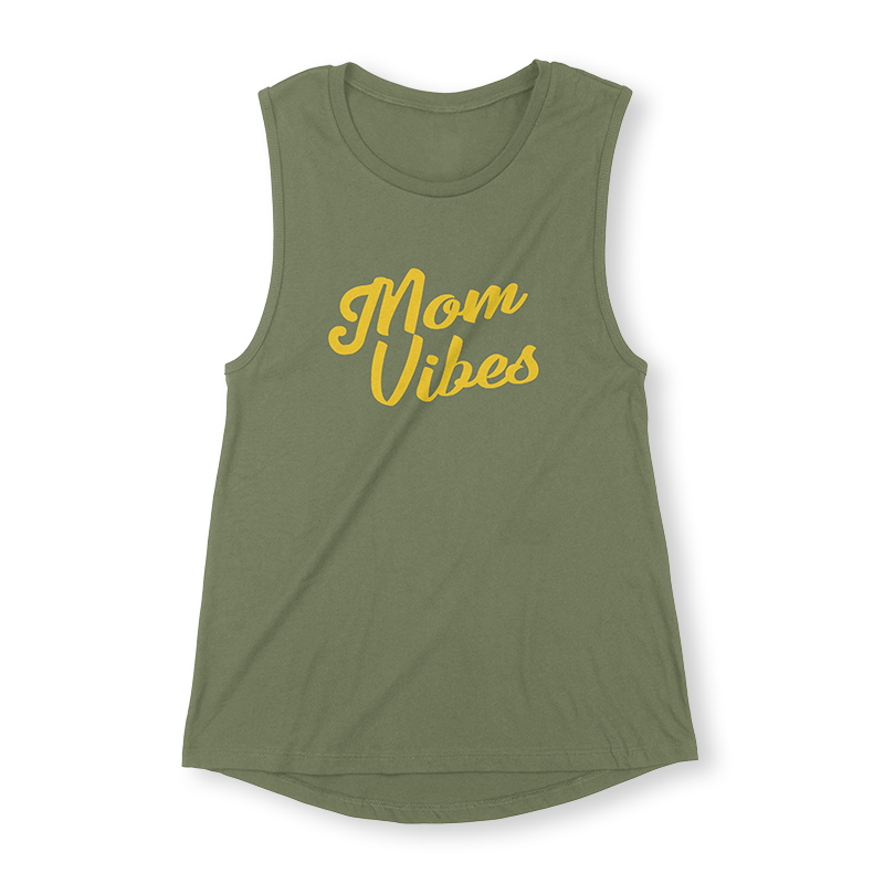 Mom Vibes Military Green Tank