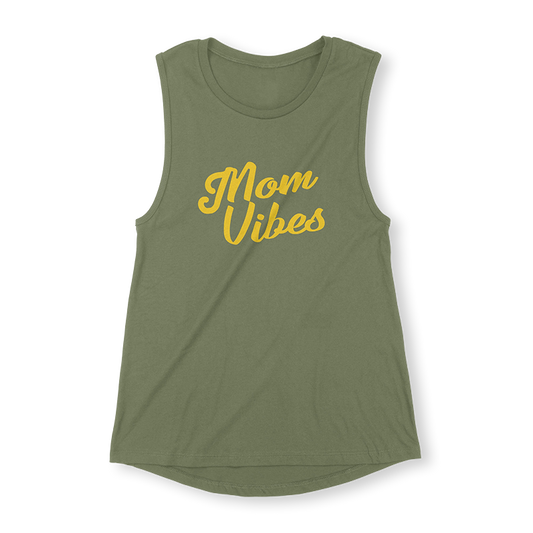 Mom Vibes Military Green Tank