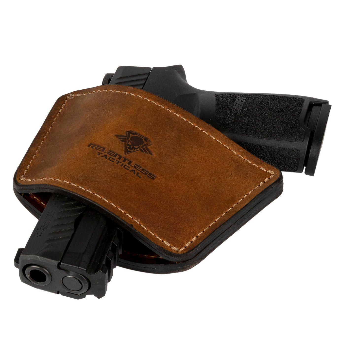 Dual Threat IWB / OWB Universal Belt Slide Holster | Made in USA | Ambidextrous Leather Holster