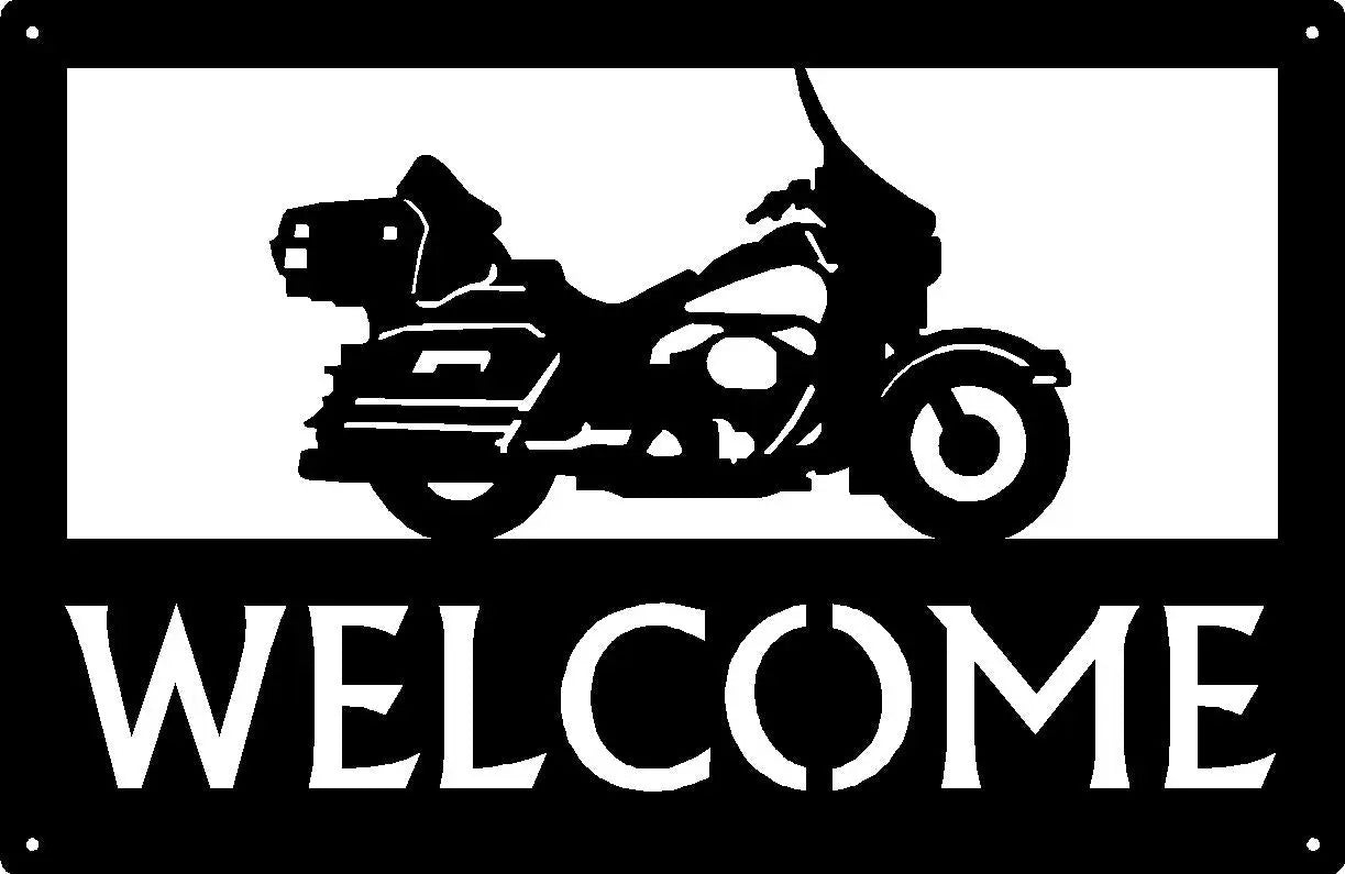 Touring Style Motorcycle #03 Welcome Sign with Name Options