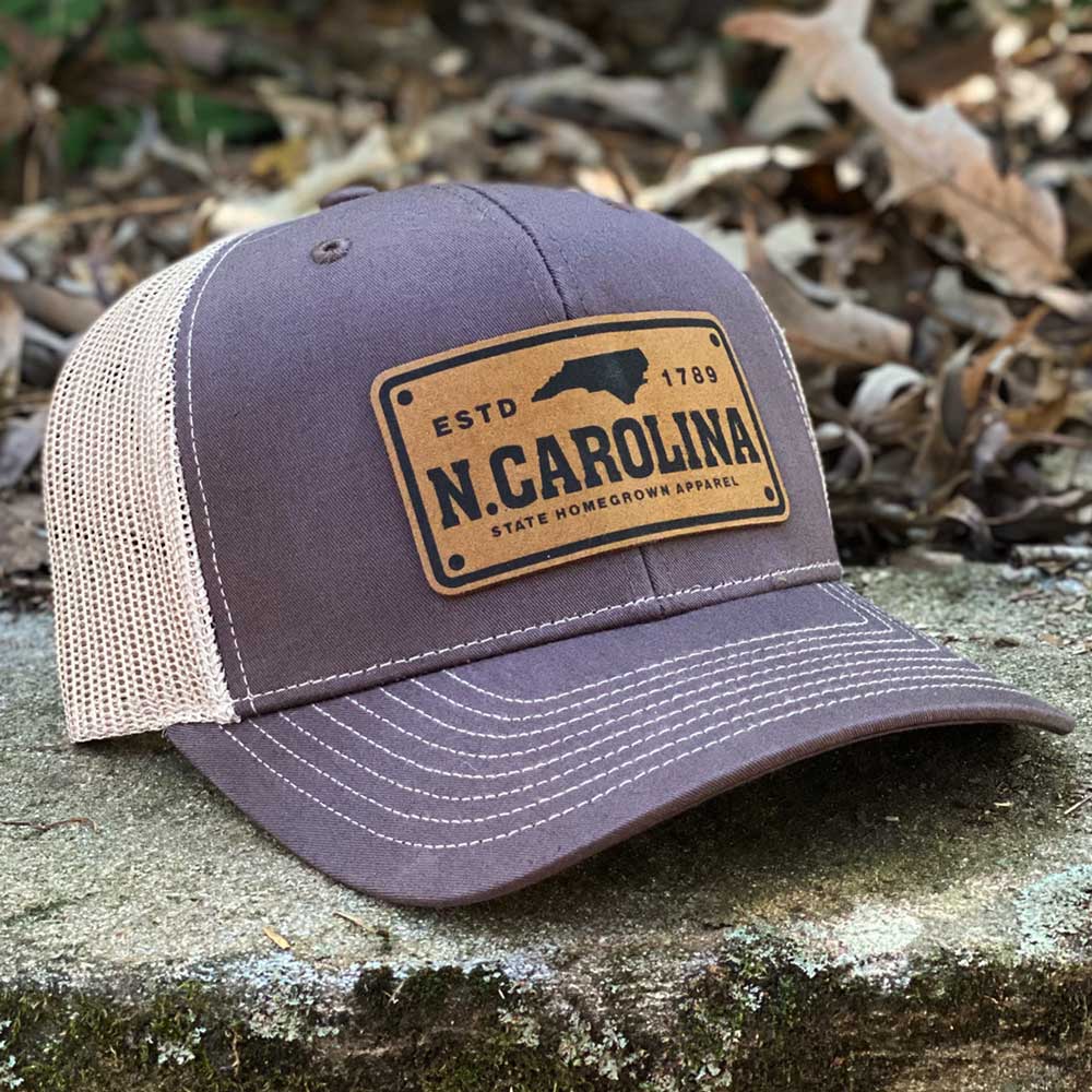 North Carolina License Plate Trucker Hat