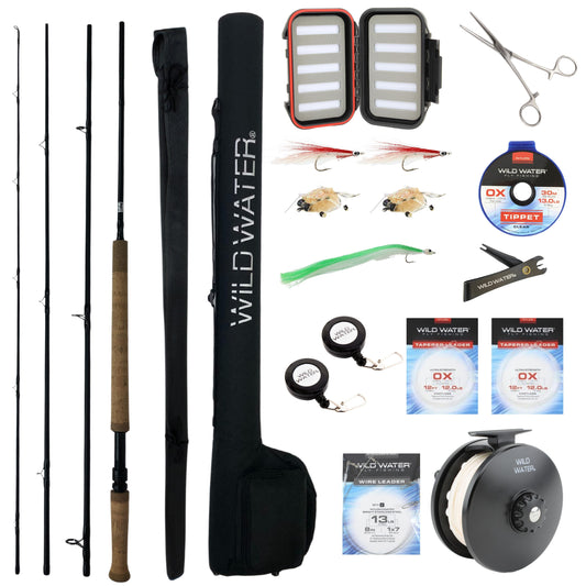 Switch Rod Fly Fishing Kit for Saltwater, 5wt Switch Rod | 11ft | 4-piece | Wild Water Fly Fishing