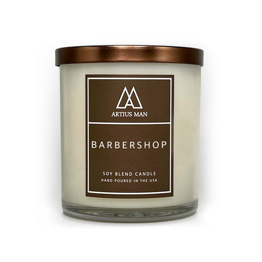 Soy Blend Wood Wick Candle - Barbershop