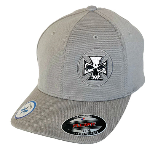 Flexfit "Never Fade" Silver Hat - White Maltese Cross