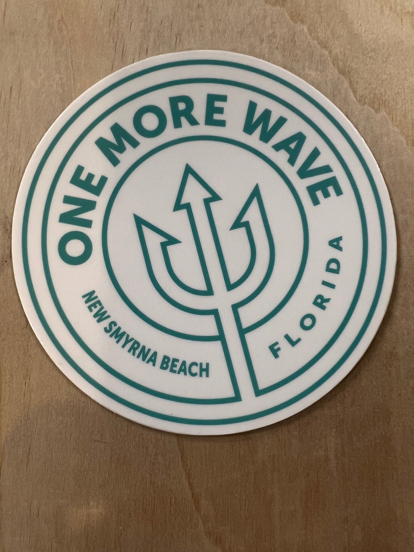 New Smyrna Beach Florida 4" white/teal sticker