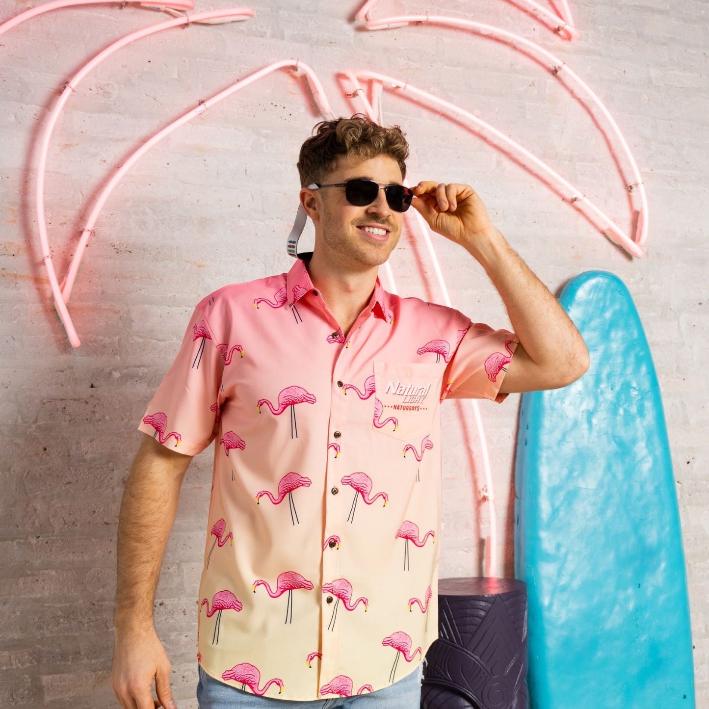 Super Stretch - ***NATURDAYS*** Party Time Hawaiian Shirt