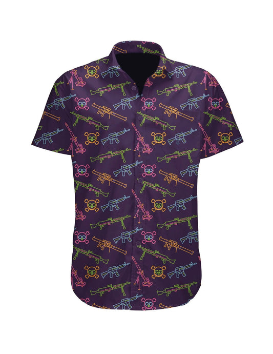 Neon Lights & Gun Fights Button-up