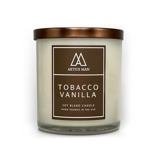 Soy Blend Wood Wick Tobacco Vanilla Candle