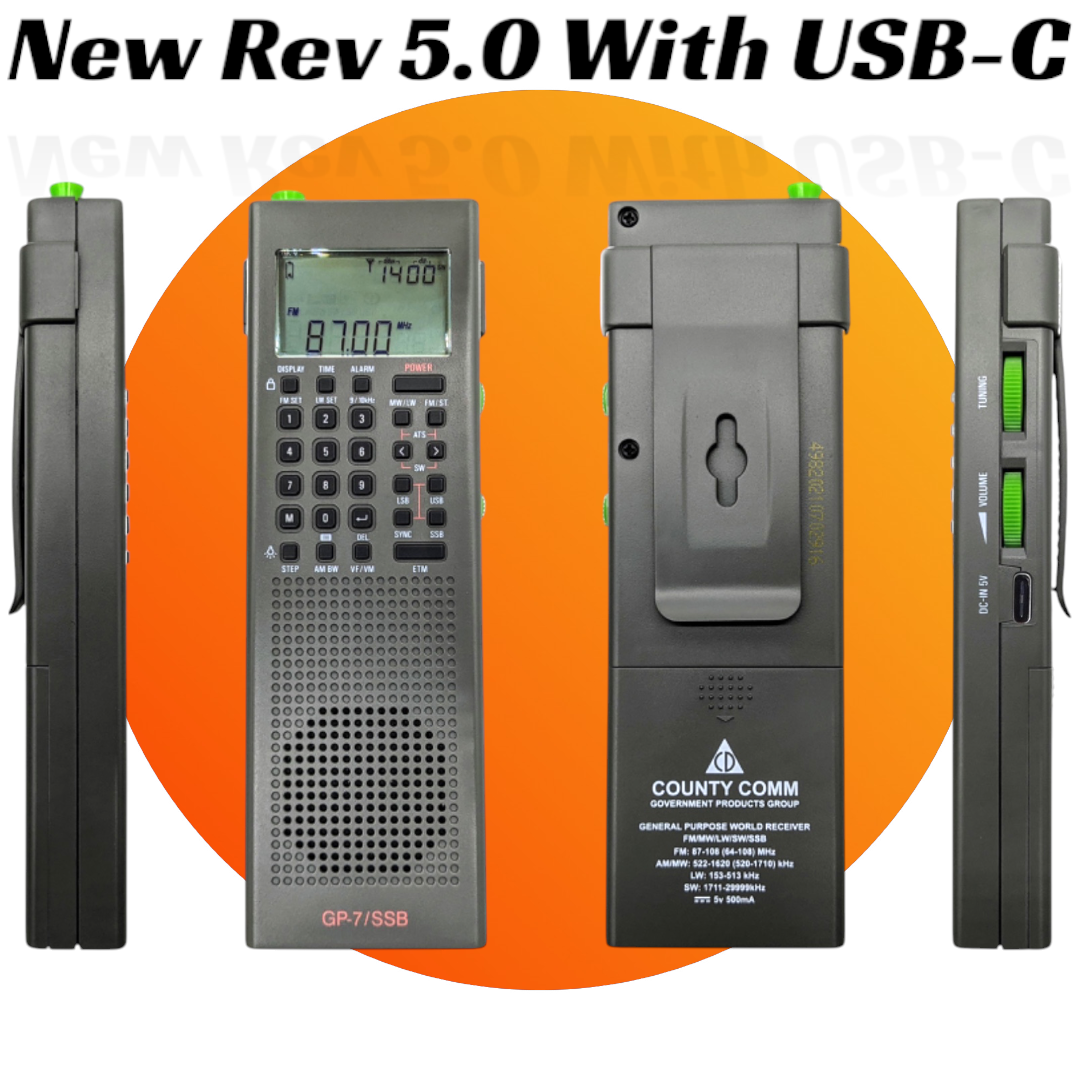 GOV. MIL Pack - CountyComm GP-7 SSB ( GEN 5 With USB-C - New 2025 Batch ) General Purpose Radio!