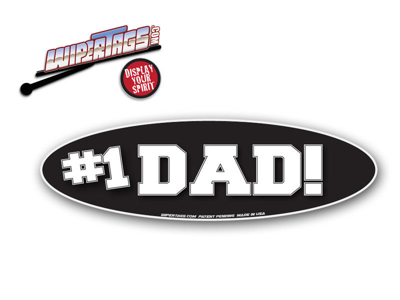 Number 1 Dad Oval WiperTag