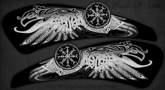 Odin's Ravens Tank Decals for Indian Challenger/Pursuit - White