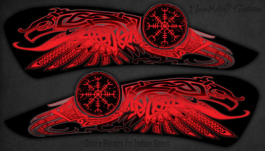 Odin's Ravens Tank Decals for Indian Scout