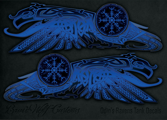 Odin's Ravens Universal Tank Decals - Blue