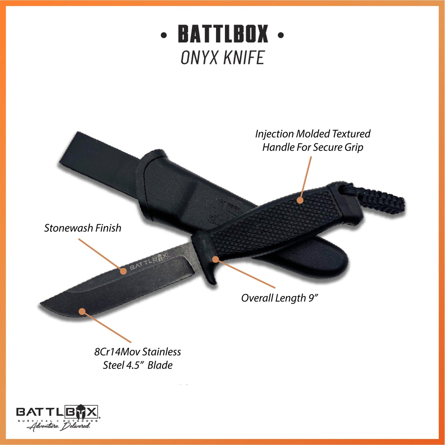 BattlBox Onyx Fixed Blade Knife