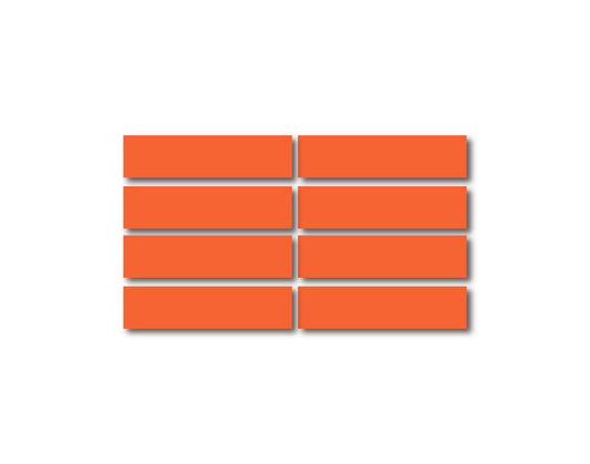 ORANGE REFLECTIVE HELMET BAR 8 PACK