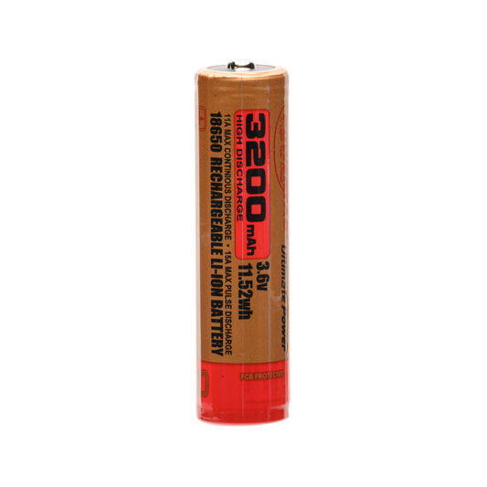 3200 mAh Li-Ion High Discharge 18650 Rechargeable Battery