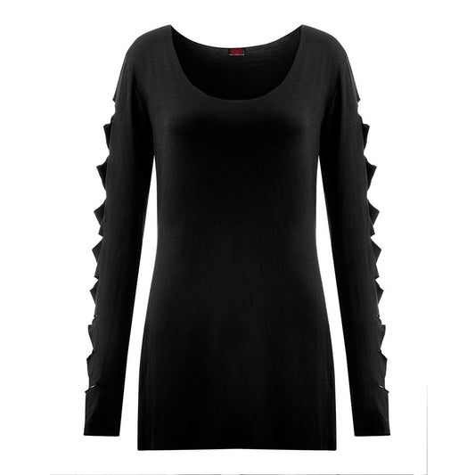 METAL STREETWEAR - Slashed Sleeve Boatneck Top