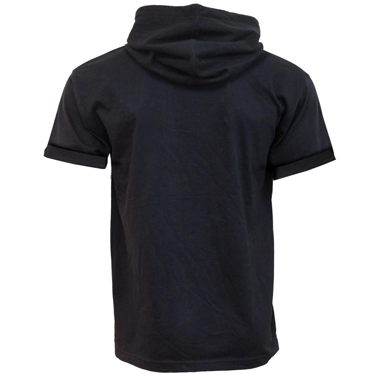 URBAN FASHION - Fine Cotton T-shirt Hoody Black