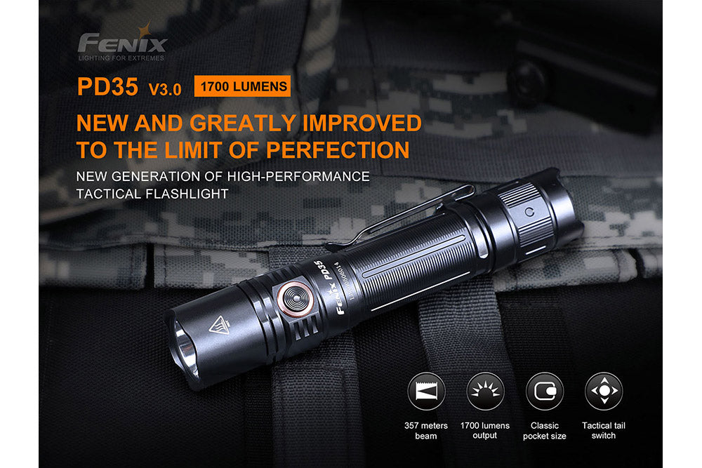 Fenix PD35 V3.0 Everyday Carry Flashlight - 1700 Lumens