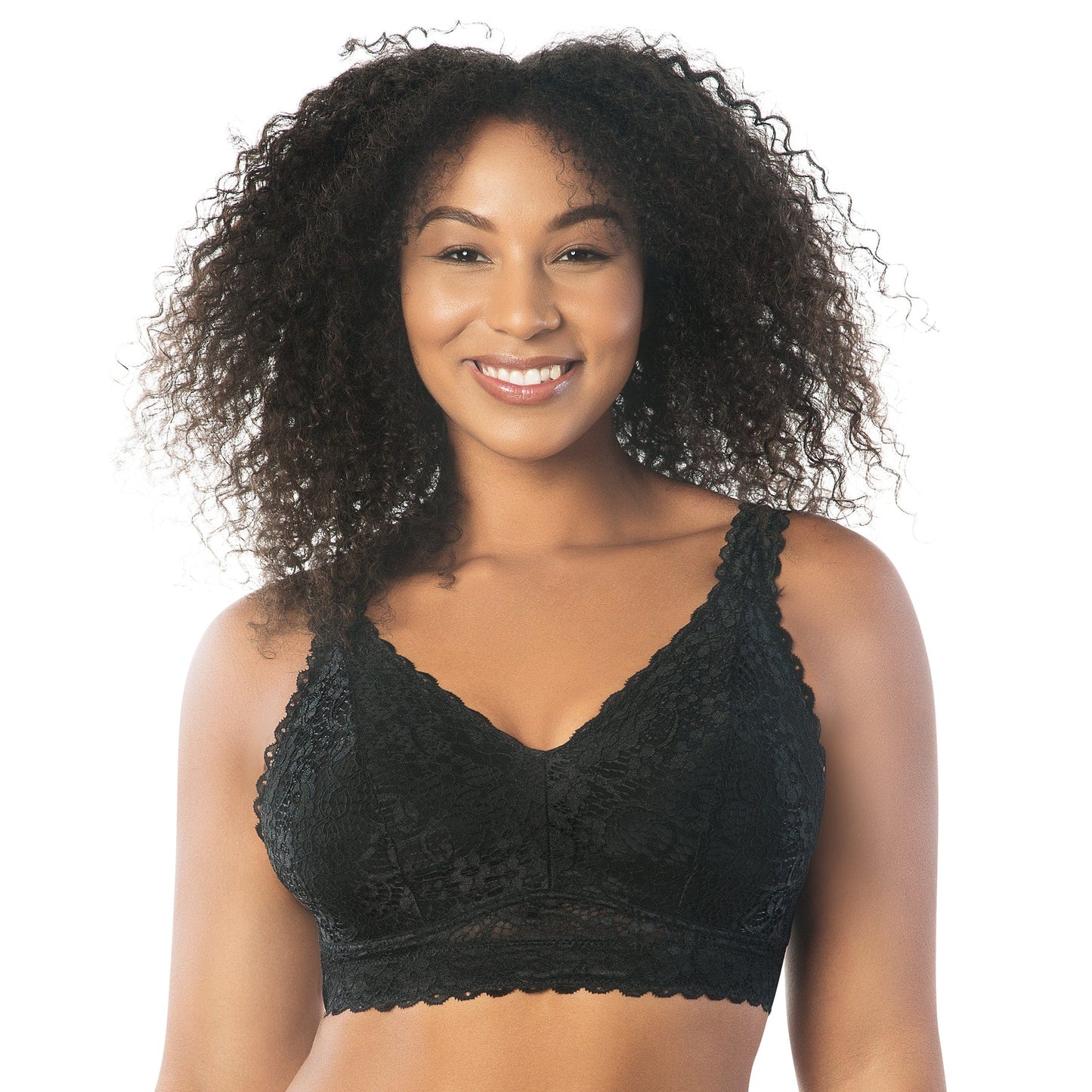 Adriana Wire-Free Lace Bralette - Black