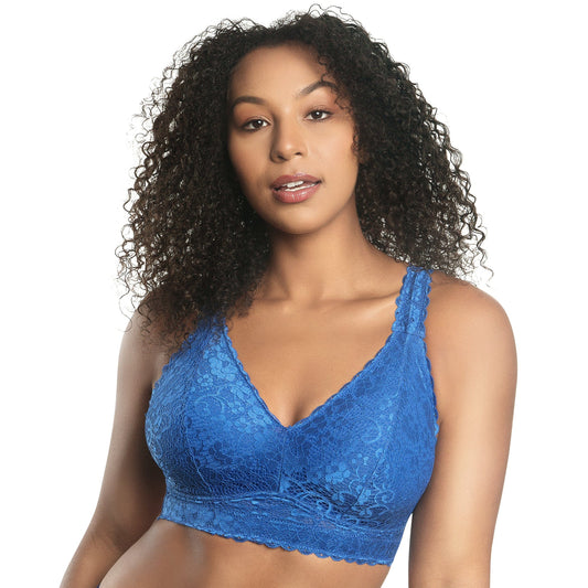 Adriana Wire-Free Lace Bralette  - Sapphire