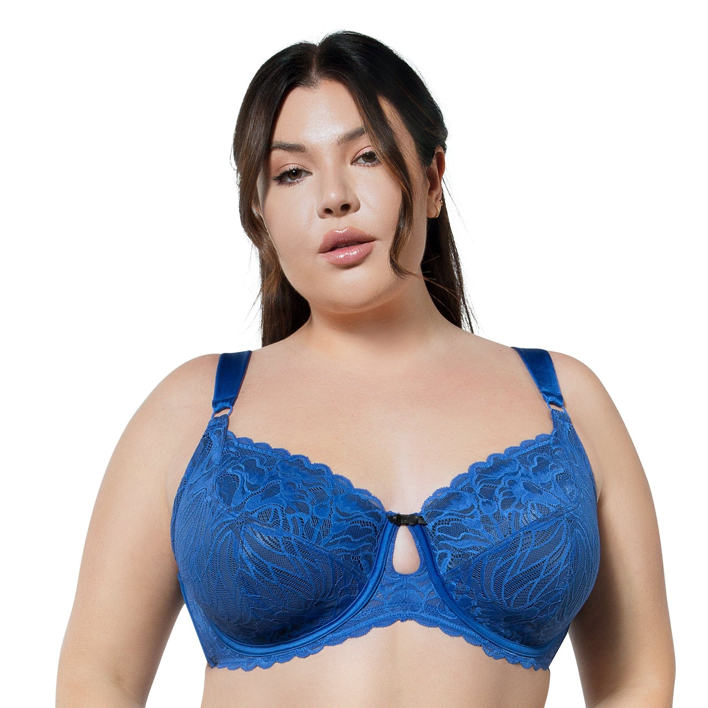 Charlotte Lace Unlined Bra - Sapphire