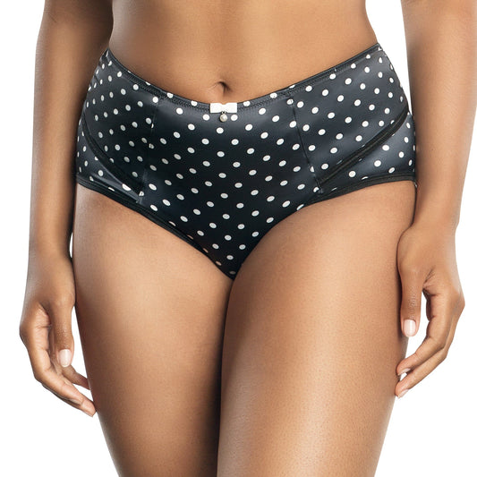 Charlotte High Waist Brief - Black Dot