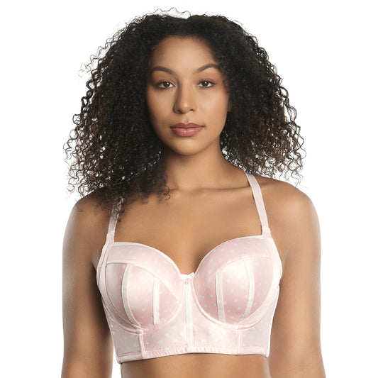 Charlotte Longline Bra - Petal Pink Dot