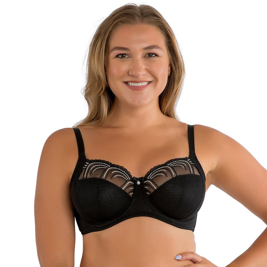 Pearl Unlined Bra - Black