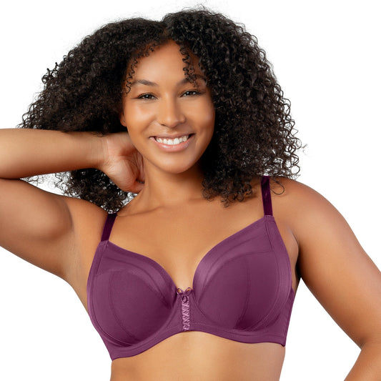 Shea Plunge Unlined Bra - Blackberry