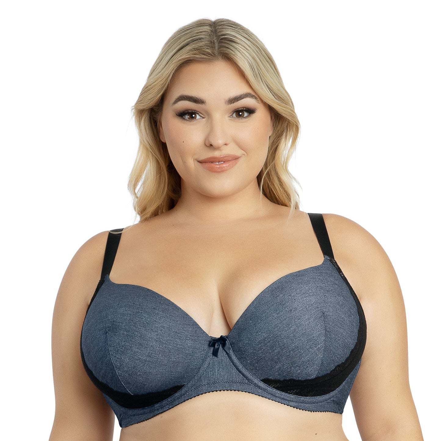 Casey Plunge Molded T-Shirt Bra - Dark Blue Denim