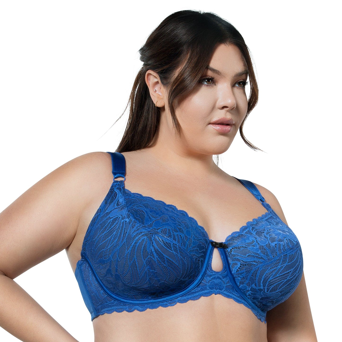 Charlotte Lace Unlined Bra - Sapphire