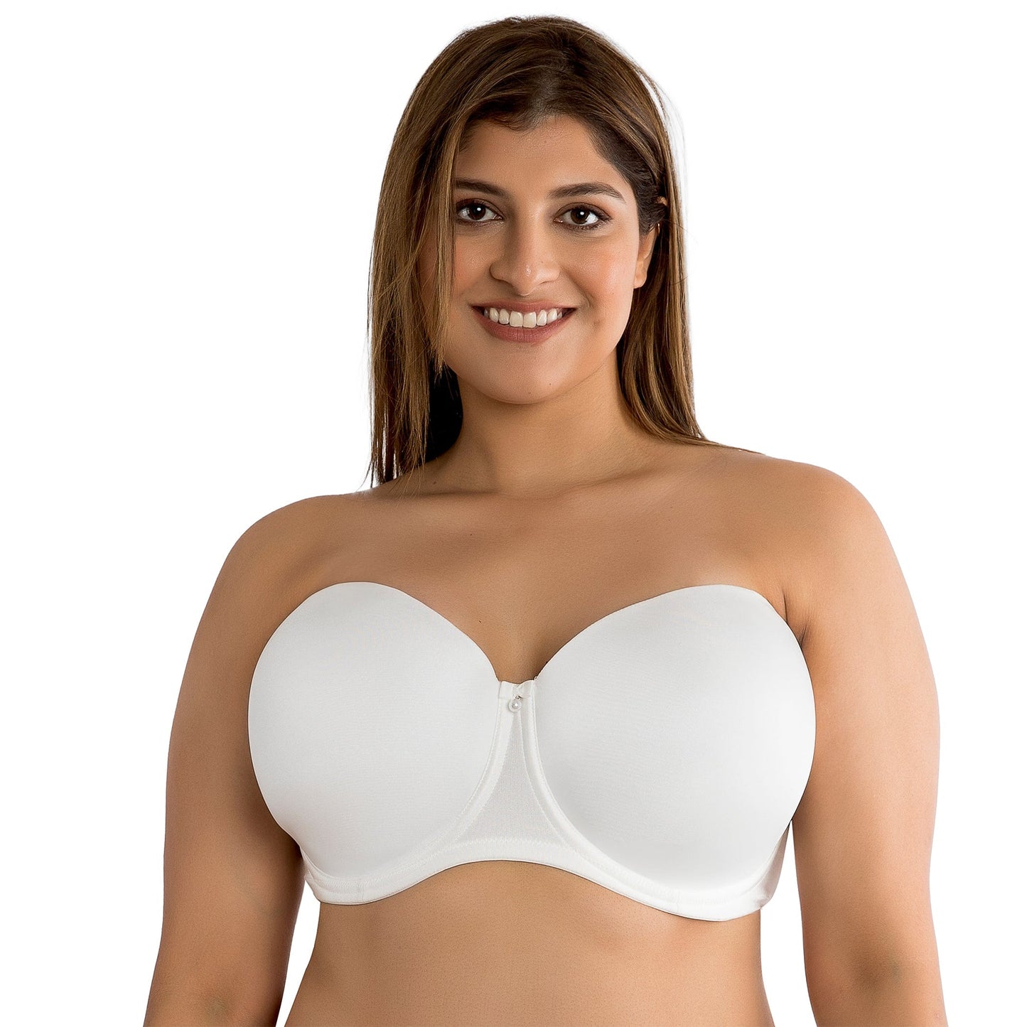 Elise Strapless Bra - Pearl White