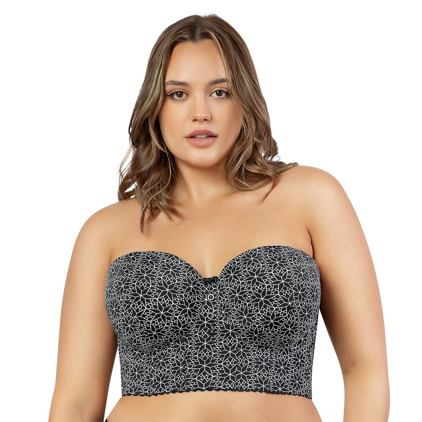 Marissa Longline Strapless Bra - Black Mosaic