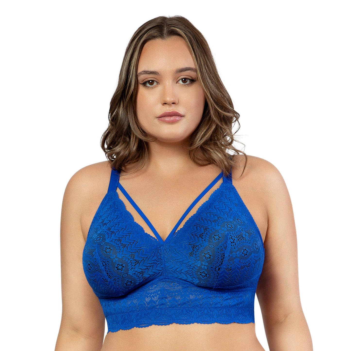 Mia Lace Wire-Free Lace Bralette - Sapphire