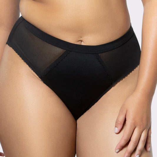 Micro Dressy French Cut Panty (2 Pack)  - Black